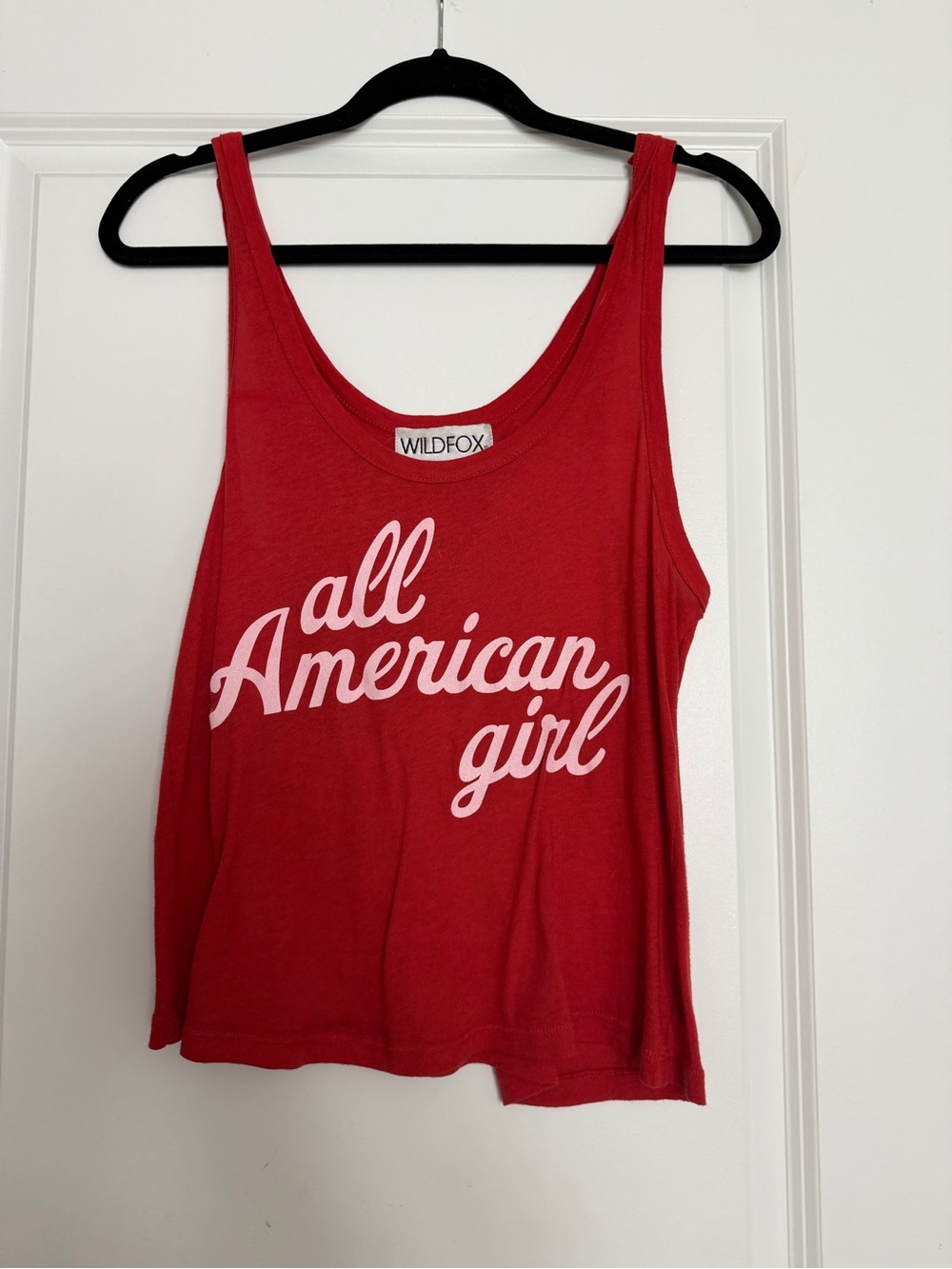 Wildfox Red 'All American Girl' Graphic Tank